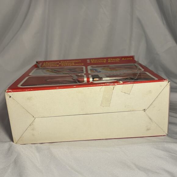 Vintage New In Box ( Box Is damaged) Musical TV With Clock And Phone Childs Toy - Picture 6 of 6